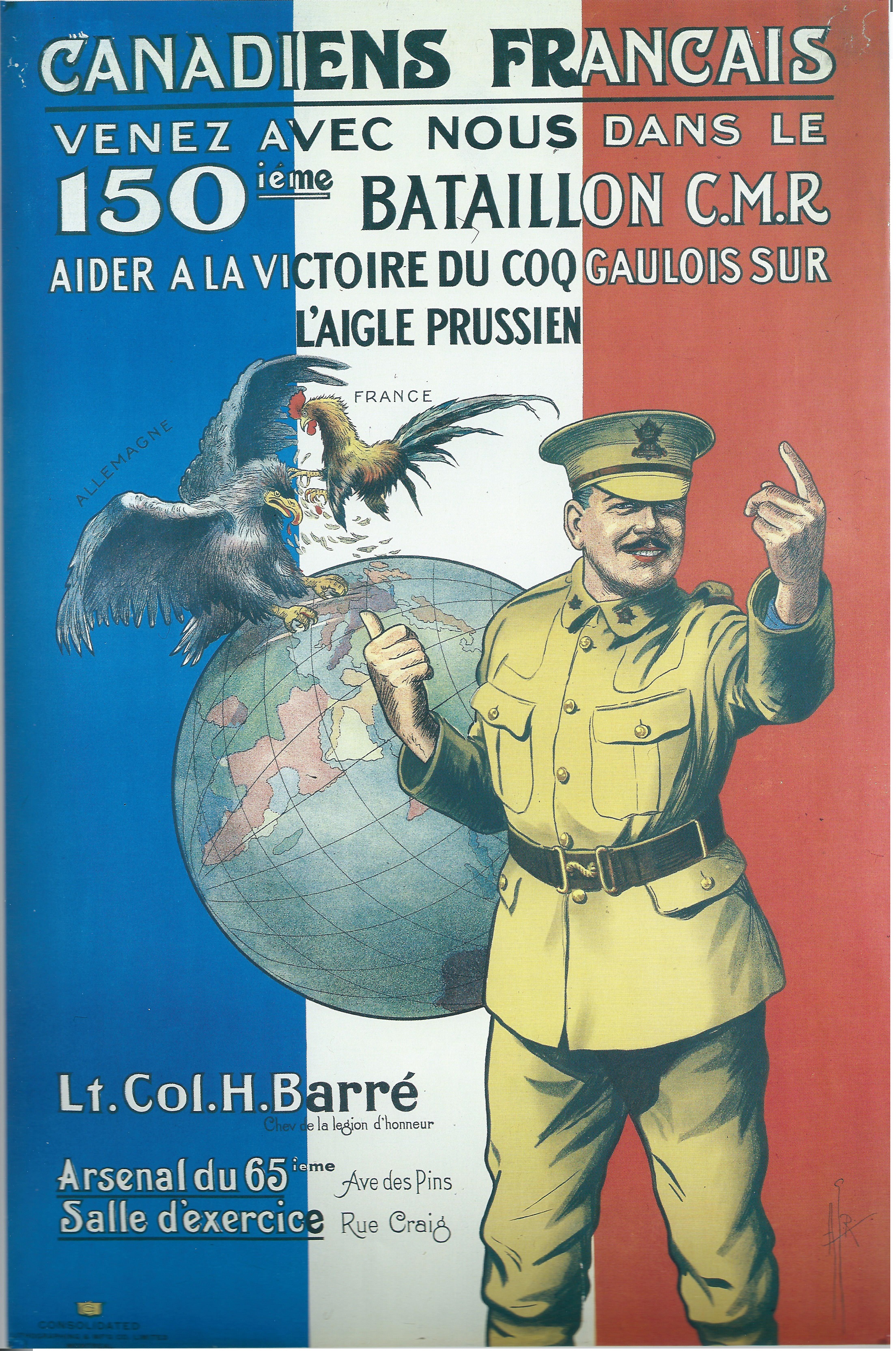 WA61 Vintage WWI Irish Canadian Rangers Recruitment War Poster WW1 A1 A2 A3 